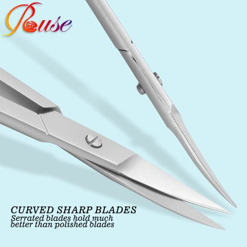 ROUSE Professional Stainless Steel Cuticle Scissors & Grooming Tool