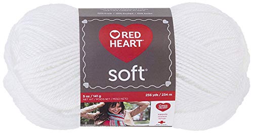 Red Heart Soft Yarn in White - Premium Crafting Material