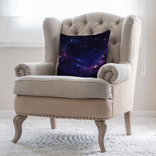Galaxy Space Throw Pillow Cover 18x18 Inch Cotton Linen Decorative Cushion Case