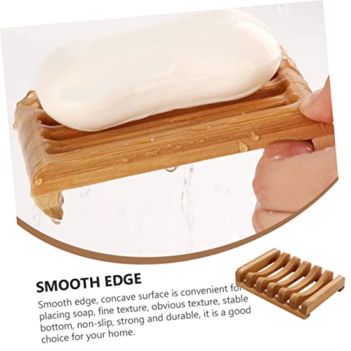 Eco-Friendly Bamboo Soap Dish with Quick Drainage & Non-Slip Base