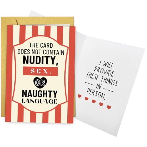 Adult Humor Naughty Birthday Card for Boyfriend Girlfriend - Funny Anniversary & Valentines Day Gift