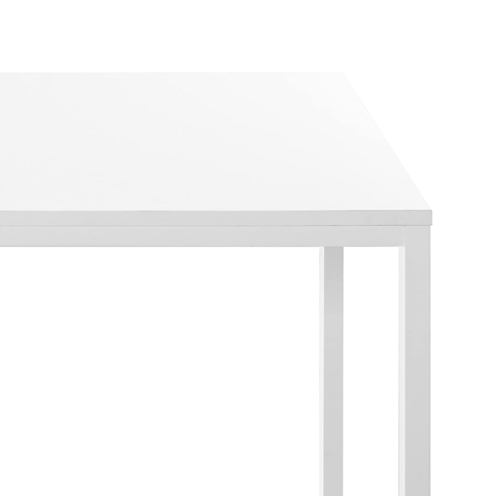Zinus Jennifer 47 Inch White Frame Desk, Computer Workstation, Office Desk, Easy Assembly, White