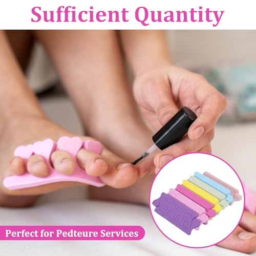 YBEATY 35 PCS Heart Sponge Toe Separators Set for Pedicure & Manicure