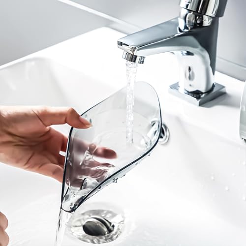 Grey Leaf-Shaped Soap Dish – Self-Drain Soap Holder for Shower & Sink