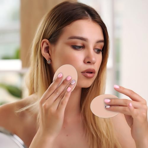 Tweruna Flat Makeup Sponge Oval Cushion Puffs for Foundation 5 Pack