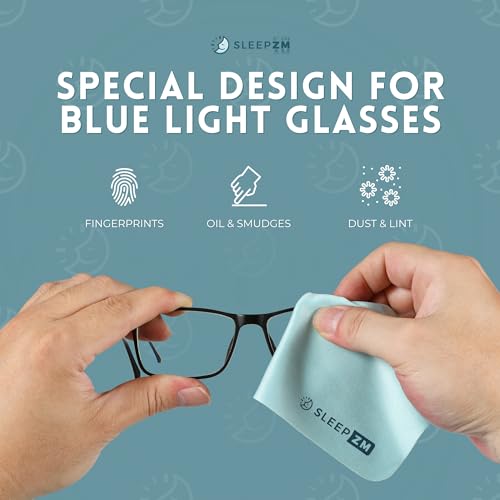 Sleep ZM Microfiber Cleaning Cloths - 3 Pack for Blue Light Glasses