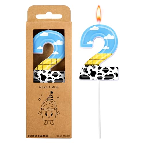 Number 2 Cartoon Story Inspired Birthday Candle - 2.76 Inch Cake Topper