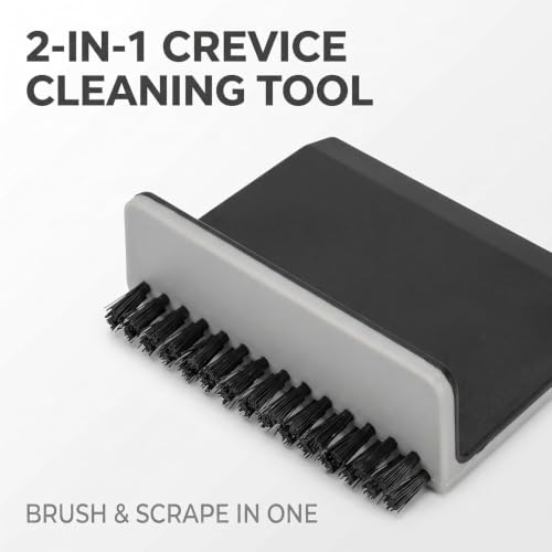 Set of 2 Black Kitchen Sink Squeegees & Vegetable Brushes for Cleaning and Wiping