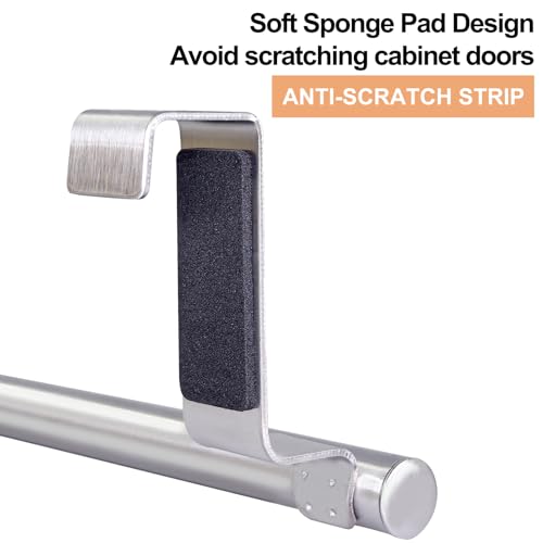 Mziart 9-Inch Over-the-Cabinet Door Towel Bar - 2 Pack Stainless Steel Rack