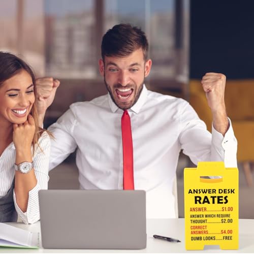 Funny Desk Rates Sign - 6.3x3.94 Inch Office Gag Gift