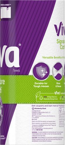 Viva Signature Cloth Paper Towels - Choose-A-Sheet, 1 Double Roll (94 Sheets) for Ultimate Cleanliness