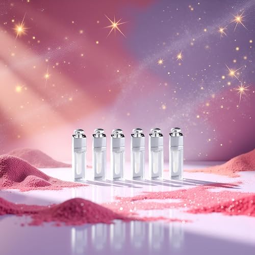 PurYupearl 6 Pcs 3ml Empty Clear Lip Gloss Tubes and Refillable Containers