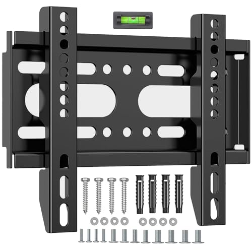 GLWIXY Fixed TV Wall Mount for 14-42 Inch Flat & Curved TVs Up to 55lbs