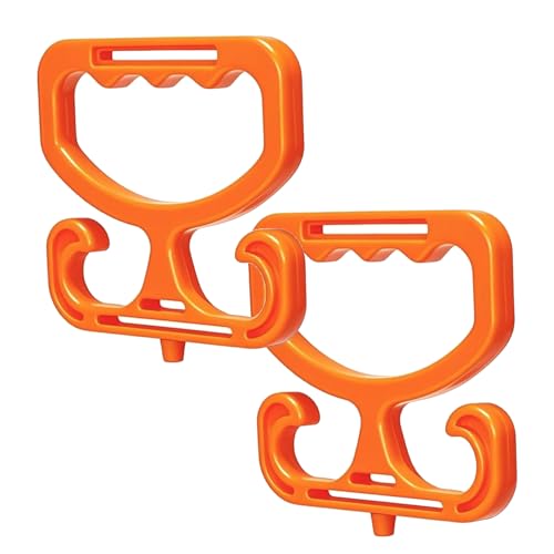 Heavy Duty Grocery Bag Carrier Handle 2 Pack, Supports 100lbs, Ergonomic Grip for Shopping & Buckets