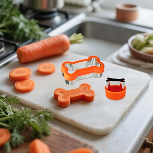 9-Piece Dog Cookie Cutter Set with Safe Stainless Steel Handles