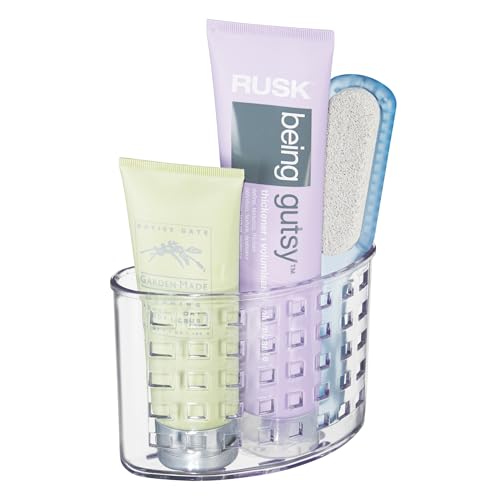 iDesign Suction Cup Shower Caddy Basket | Bathroom Organizer