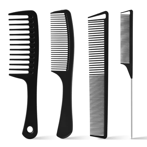 Professional Hair Comb Set 4PCS Carbon Heat-Resistant Styling Combs