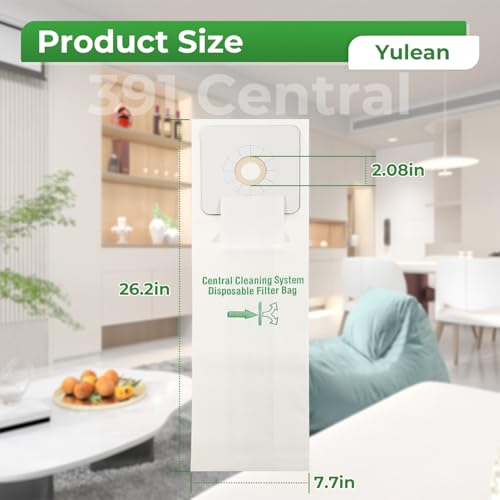 Yulean 3 Pack Central Vacuum Bags Compatible with Nutone & Beam Models