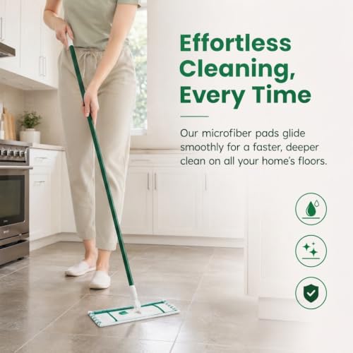 2 Pack Mop Head Replacement for Libman Wet & Dry Mop - White & Green