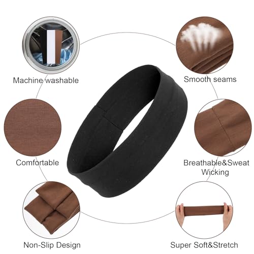 Apojgitn 3-Pack Workout Headbands for Women Non-Slip Athletic Sweat Bands
