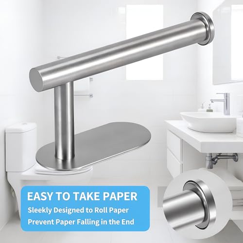 IGDALAR 2 Pack Self-Adhesive Toilet Paper Holder, SUS304 Stainless Steel - Silver