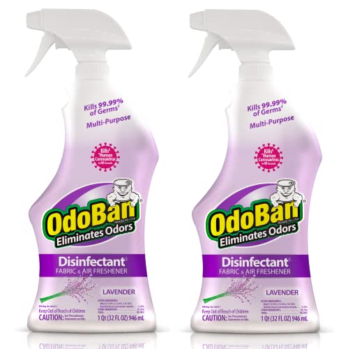 OdoBan Lavender Disinfectant & Odor Eliminator Spray Set of 2, 32 oz