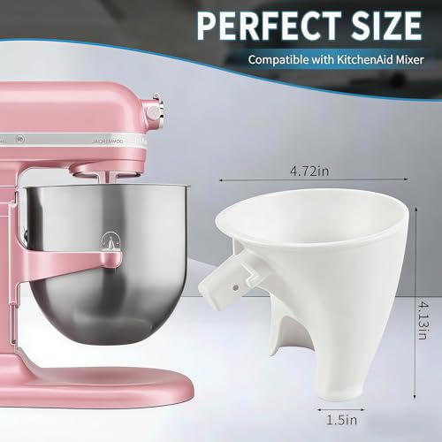 Flour Funnel for KitchenAid Mixer - No-Mess Baking Tool