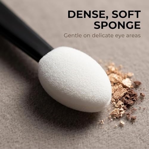100Pcs Dual-Sided Eyeshadow Applicators Black White Sponge Tip Brushes