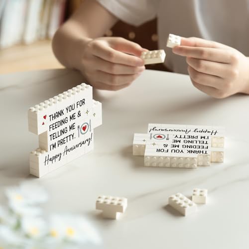 Funny Anniversary Building Block Puzzle Sign - Romantic Gift for Husband