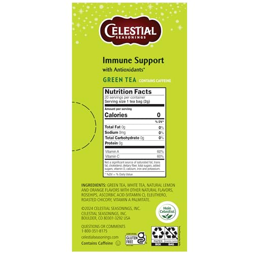 Celestial Seasonings Immune Support Green Tea - 20 Bags