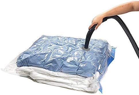 Skiennix Extra Jumbo Vacuum Storage Bags - Airtight, Waterproof & Dustproof | 5 Pack (51"x47") for Bedding & Winter Storage