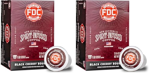 Black Cherry Bourbon Coffee K Cups - 12 Count Pack - Veteran Owned