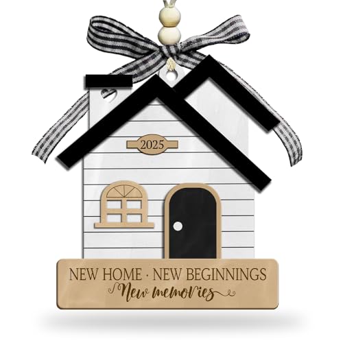 2025 New Home Christmas Ornament - Wooden House Keepsake