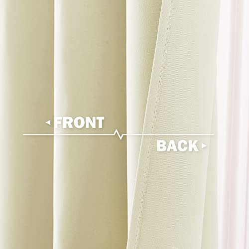 NICETOWN Blackout Curtains for RV and Short Windows, Beige, 42x36