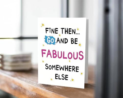 Funny Sarcastic Farewell Card for Coworkers - Perfect Goodbye Gift