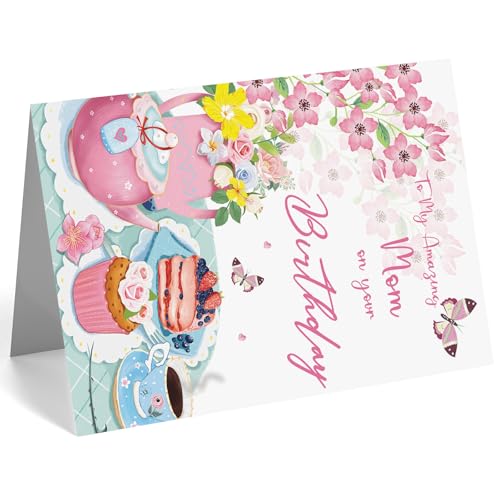 Mom Birthday Card MOROLURU Variation 235 Heartfelt Floral Celebration