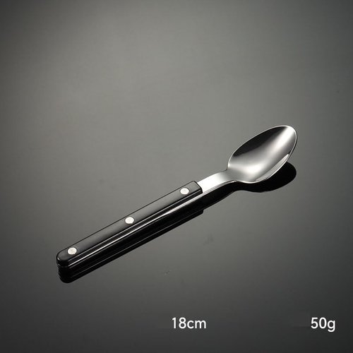 5-Piece Silverware Set Rivets Utensils Flatware Set for 1 Mirror Effect Simple Food-Grade Ergonomic Stainless Steel Dishwasher Safe Cutlery Set for Family Gatherings Black
