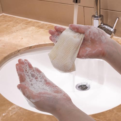Sliverdew Natural Sisal Soap Exfoliating Bag Pouch with Drawstring (5 Pack)