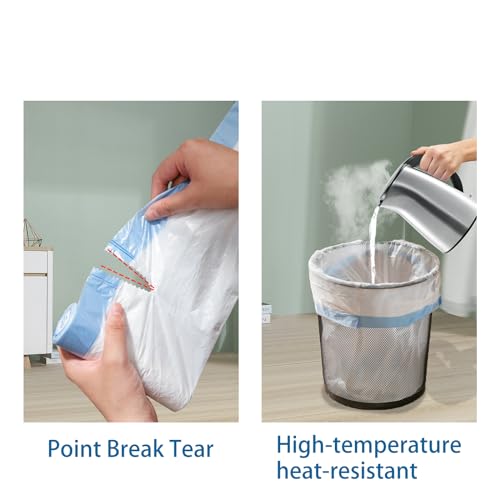Drawstring Trash Bags - 12L Bin Liners, 75 Count, 45x50cm