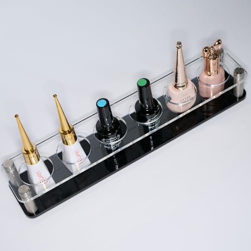 Oumisaya Clear Acrylic Gel Nail Polish Bottle Organizer Anti-Spill Stand
