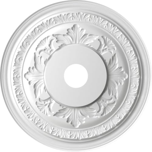 Ekena Millwork Baltimore 22" Ceiling Medallion, Pearl Metallic Sea Mist PVC