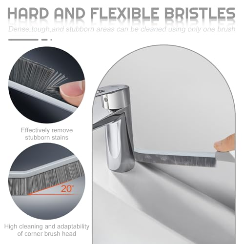 YIGAARUI Premium Crevice Cleaning Brush Set - 3PCS for Bathroom & Kitchen