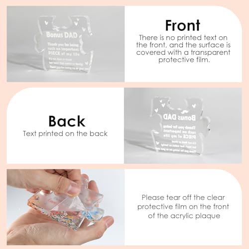 Dad Acrylic Puzzle Plaque - Perfect Gift from Daughter or Son
