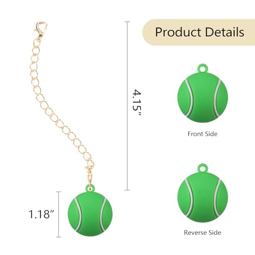 3PCS Straw Cover for Stanley Cup 30&40 Oz 10mm Silicone Straw Topper Protector Lid with 1PCS 3D Personalized Tennisball Charm Stanley Tumblers Accessories (3pcs Tennisball +1pcs Tennisball Charm)