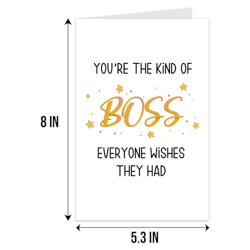 Funny Birthday Card for Boss - Premium Thank You Greeting