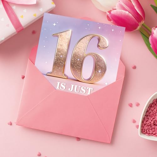Sweet 16 Birthday Card for Teen Girls - Heartfelt Message & Design