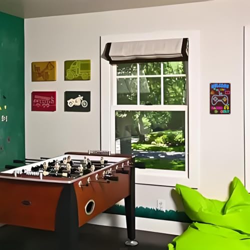 12" x 8" Gaming Metal Wall Art Sign for Boys Room Decor