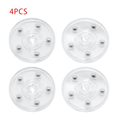 4Pcs Clear Acrylic Lazy Susan 3 Inch Turntable Organizer