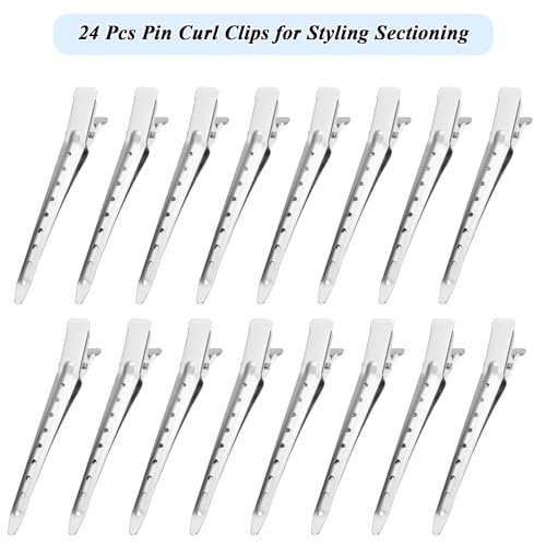 Gingbiss 3.5 Inch Metal Alligator Hair Clips for Styling and Pin Curls