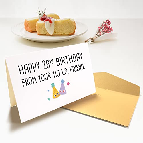 Humorous 29th Birthday Card from Your 110lb Friend